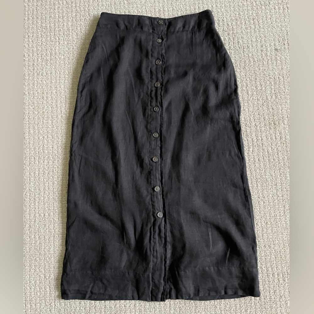 Alex Mill Black Button-Down Skirt Small